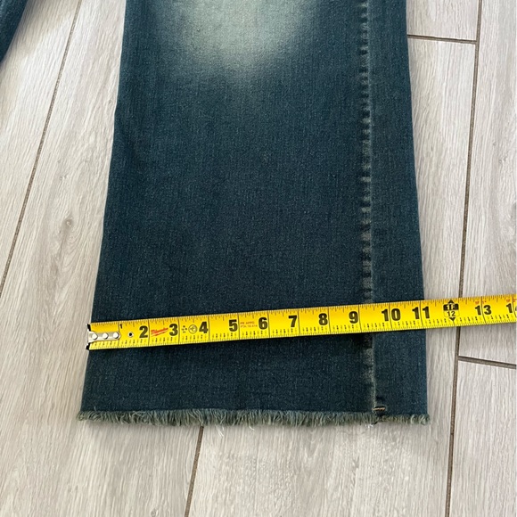 Flamingals  NWT Women’s Wide Straight Leg Destressed Dark Wash Size 2XL - Picture 7 of 11